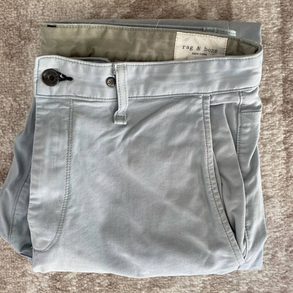 Rag & Bone Fit 2 Classic Chino - Light Blue/Marine Wash